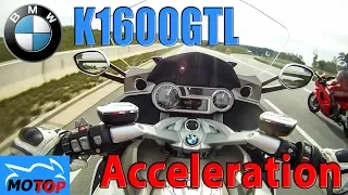 BMW K1600GTL - ACCELERATION and TOPSPEED on German Autobahn