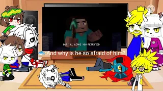 Undertale react to 💥Creeper rap💥