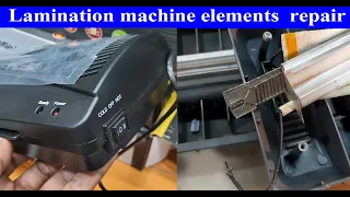 how to repair lamination machine elements. how to change lamination machine element.