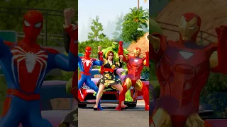 GTA V : HULK AND SPIDERMAN SAVING INJURED IRON MAN GIRLFRIEND 😱 | #shorts #gta5