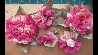 5 x Chiffon Flowers From One Scarf - Tutorial - jennings644 - Teacher of All Crafts