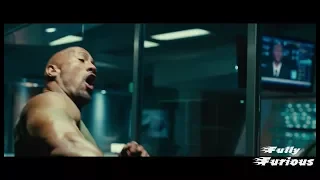 Furious 7 (2015) Rock vs Jason Statham Scene Hd