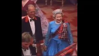 Queen Elizabeth II dancing with family at the Ghillies Ball in 1991 #shorts #queenelizabeth