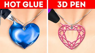 HOT GLUE vs 3D PEN || Best Crafts, DIY Jewelry and Hacks