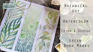 DIY Botanical Watercolor Bookmarks Idea/ Doodle for Fun/Beginner/Easy/재미로하는 수채화/북마크/MSKH ART