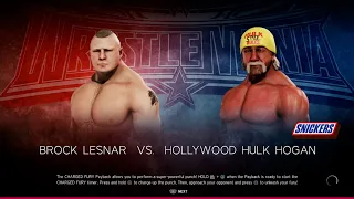 WWE 2K20 - Brock Lesnar VS Hollywood Hulk Hogan (ONE ON ONE)