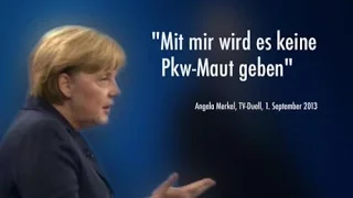 Damals - Keine PKW Maut mit Merkel