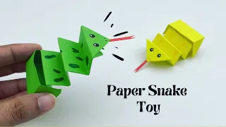How To Make Easy Paper snake pop up Toy  For Kids / Moving Paper Toy / Paper Craft / Origami toy