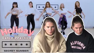 SECRET NUMBER "Holiday" Dance Practice (Fixed ver.) REACTION!!! - Triplets REACTS