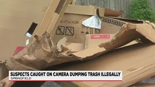 Suspects caught on camera dumping trash illegally near Springfield business