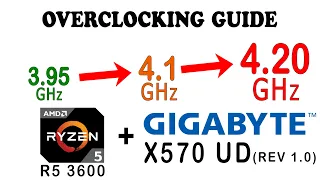 Overclocking guide Ryzen 5 3600 to 4.1 GHz and 4.2 GHz on GigaByte X570 UD (CPU OС Guide)