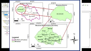 Location Map of Study Area by ArcGIS_ Create Map Layout in ArcGIS step by step; HD;46MBs