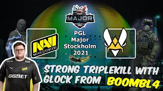 Жесткий ТриплКилл с Глока от Boombl4 на Нюке, NAVI vs Vitality, PGL Major Stockholm 2021