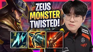 ZEUS IS A MONSTER WITH TWISTED FATE! - T1 Zeus Plays Twisted Fate TOP vs Aatrox! | Season 2024