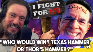 Vet Reacts *Who Would Win? Texas Hammer Or Thor's Hammer* The World's Most EXTREME TV Lawyer-JonTron