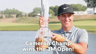 Cameron Champ no longer the angry golfer after finding balance en route to 3M Open win