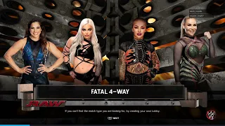 WWE2K23 RAW: Liv Morgan vs Shotzi vs Natalya vs Raquel Rodriguez