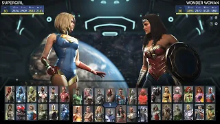 Supergirl vs Wonder Woman (Very Hard) - Mortal Kombat 11 vs Injustice 2 | 4K UHD Gameplay