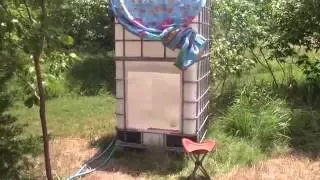 Off Grid Outdoor IBC Container Solar Shower - Heated and Pressurized