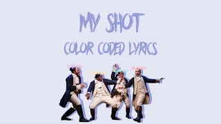 1-3. My Shot (Hamilton) - Color Coded Lyrics