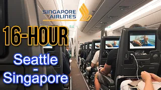 16-hour Seattle to Singapore | Singapore Airlines Economy Class