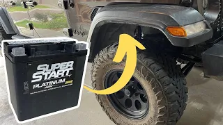 Change the auxiliary battery the EASY WAY! Jeep Gladiator & Wrangler