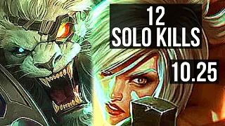 RENGAR vs RIVEN (TOP) | 12 solo kills, 2.0M mastery, 1100+ games, Dominating | EUW Master | v10.25