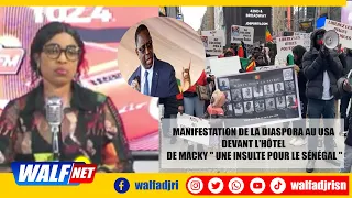 Manifestation de la diaspora au USA devant l'hôtel de Macky " Une insulte pour le Sénégal " Awa Diop