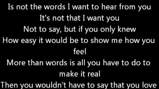 More Than Words Extreme Lyrics