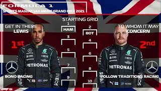 F1 2021 Meme Grand Prix Starting Grid