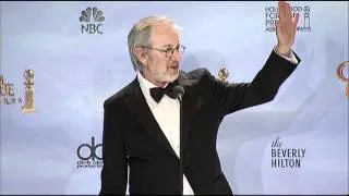 Golden Globes 2012 Backstage: Steven Spielberg [HD] | ScreenSlam