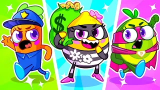 Super Girl, Thief Girl & Police Girl In Action!💪😍+More Kids Songs & Nursery Rhymes by VocaVoca🥑