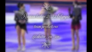 Russian ladies 2022 Olympic team predictions