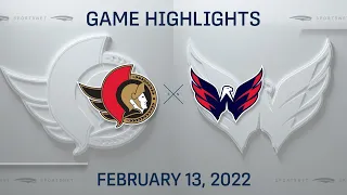 NHL Highlights | Senators vs. Capitals - Feb 13, 2022