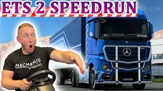 1000PS Mercedes New Actros mit High Speed durch die Gassen! | ETS 2 SPEEDRUN | LKW Renn Simulator