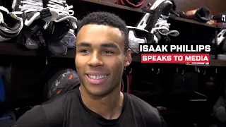 Isaak Phillips speaks on Day 9 of Training Camp | Chicago Blackhawks