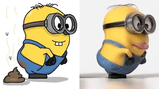 Minions - The Rise of Gru - minions cartoon ✍️ drawing meme