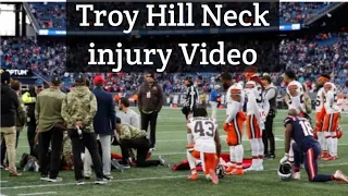 Brown injury,Troy hill injury video, Brown DB taken off field on stretcher with Neck injury