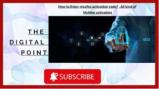 How to Enter mcafee activation code? - All kind of McAfee activation