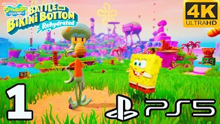 SpongeBob SquarePants Battle For Bikini Bottom Rehydrated Full Walkthrough PS5 Gameplay Part 1 (4K)