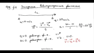 Ускорение. Равноускоренное движение