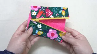 Easy coin purse sewing tip 💟 Sewing project only 5 minutes