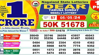 Nagaland lottery result today 1pm  05/05/2024 -  morning Nagaland State Lottery Result Pdf.