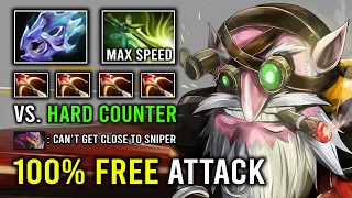 100% Free Hit Knockback Hyper Attack Speed Even Hard Counter Can't Stop This Sniper Dota 2