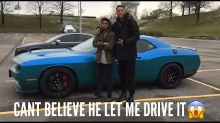 TALL GUY CAR REVIEWS LET ME DRIVE HIS HELLCAT!!!!