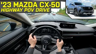 SAFETY & DRIVING ASSIST TEST! 2023 Mazda CX-50 GT Turbo 2.5L - Highway POV Test Drive