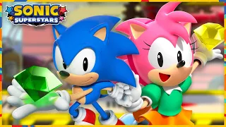 Sonic Superstars - Press Factory Zone (Sonic and Amy gameplay)