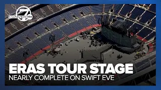 On Swift Eve, the Eras Tour stage is nearly complete at Empower Field