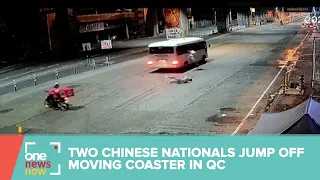 Two Chinese nationals jump off moving coaster in Quezon City