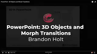 PowerPoint - 3D Objects and Morph Transitions